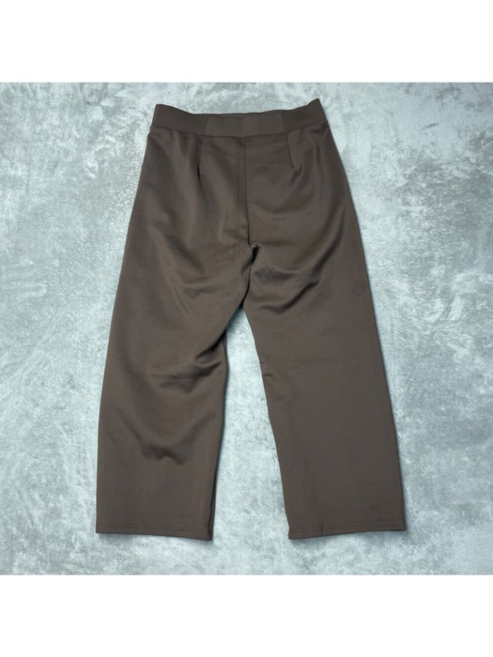 NWT Adidas Women's L Brown Wide-Leg Pants Scuba Pullon F1090 - Picture 4 of 15